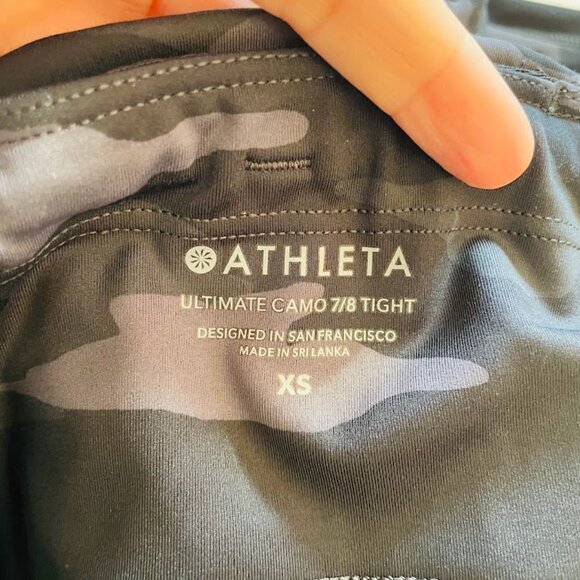 Athleta Ultimate Camo 7/8 Legging Tight Running Athletic Active Outdoor Pockets - Picture 5 of 9